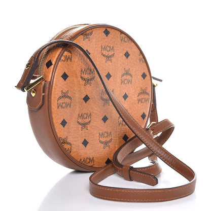 MCM Visetos Crystal M Stud Crossbody Cognac 3 of 8