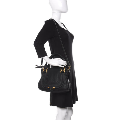 Chloe Calfskin Small Marcie Satchel Black 2 of 14