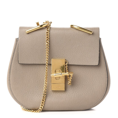 Chloe Grained Lambskin Mini Drew Shoulder Bag Motty Grey 1 of 9