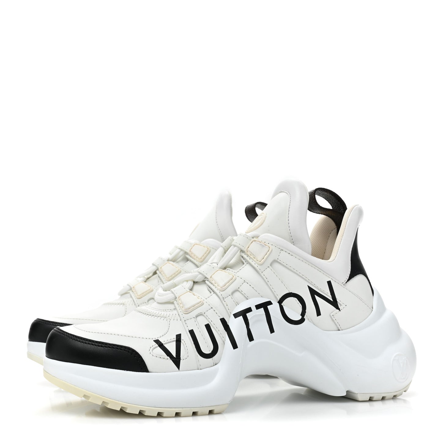 Calfskin Logo LV Archlight Sneakers 38 White