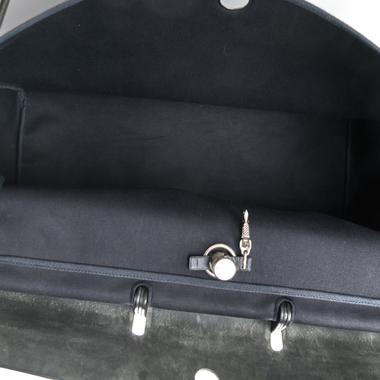 Hermes Toile Vache Calfskin Herbag Cabin Black 4 of 5
