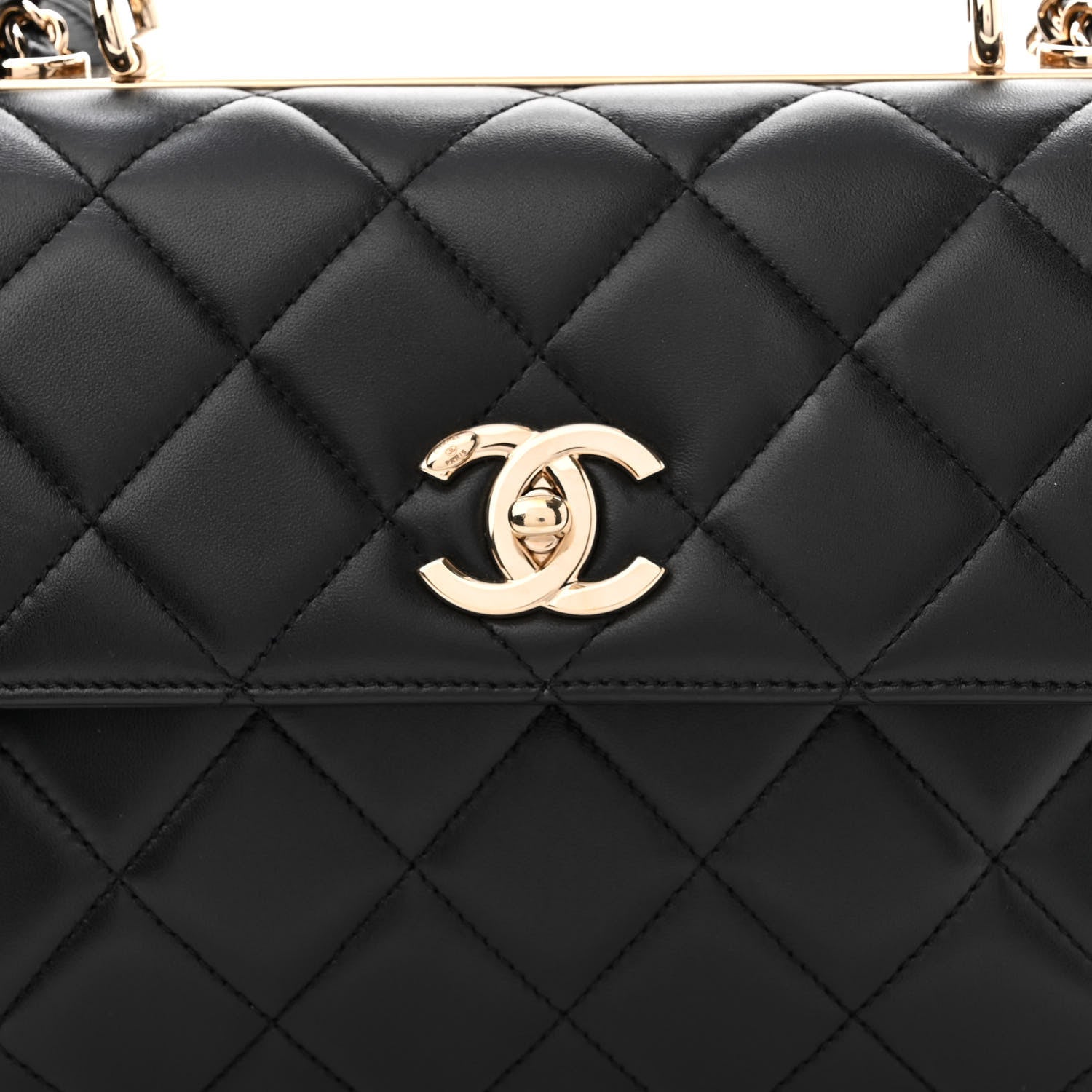 Chanel Lambskin Quilted Small Trendy CC Dual Handle Flap Bag Black 8 of 10
