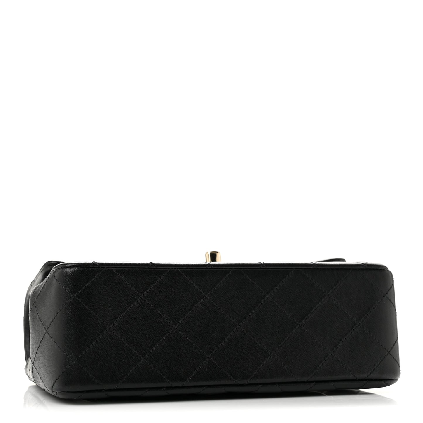 Lambskin Quilted Mini Rectangular Flap Black