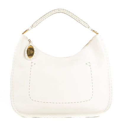 Fendi Cuoio Romano Selleria Hobo White 1 of 9