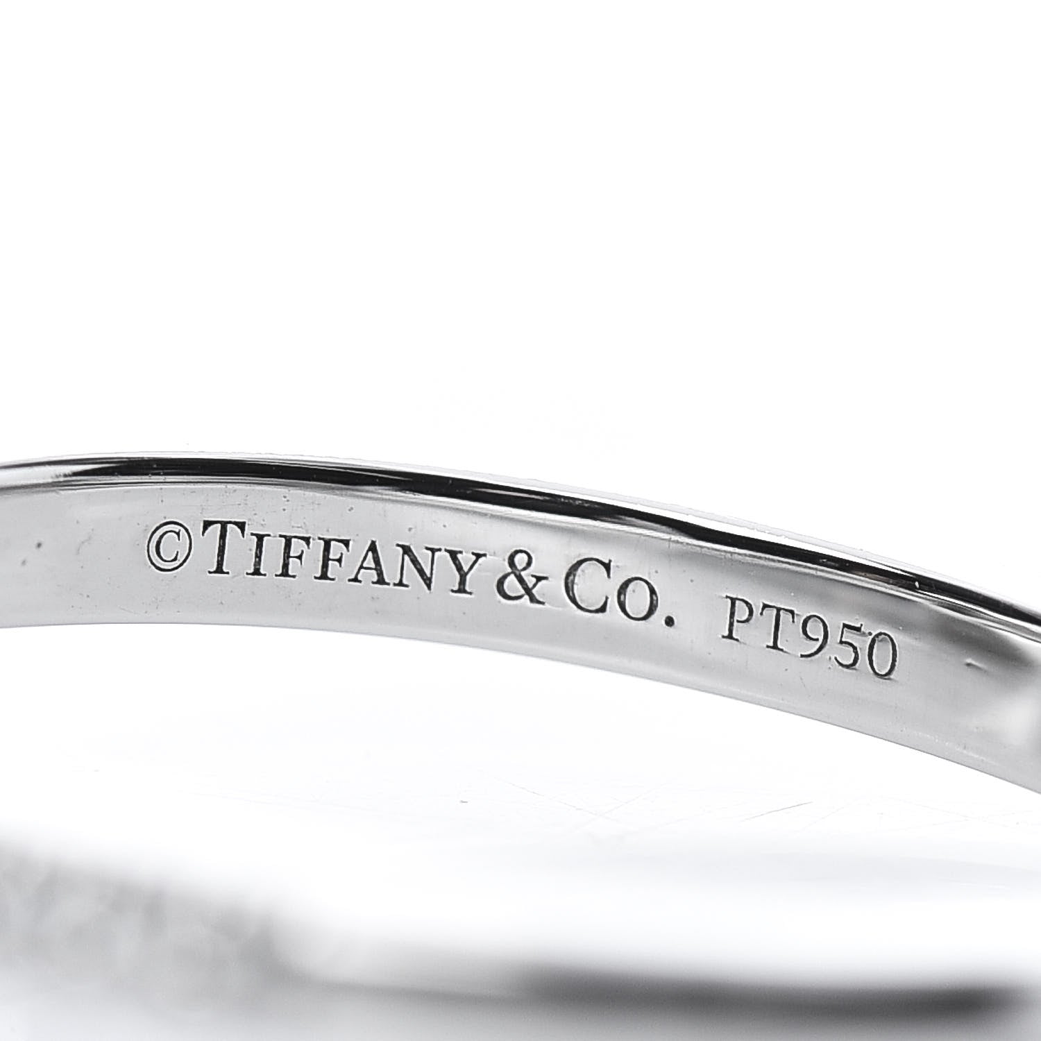 Tiffany Platinum Diamond .20ct Grace Engagement Ring 50 5.5 5 of 6