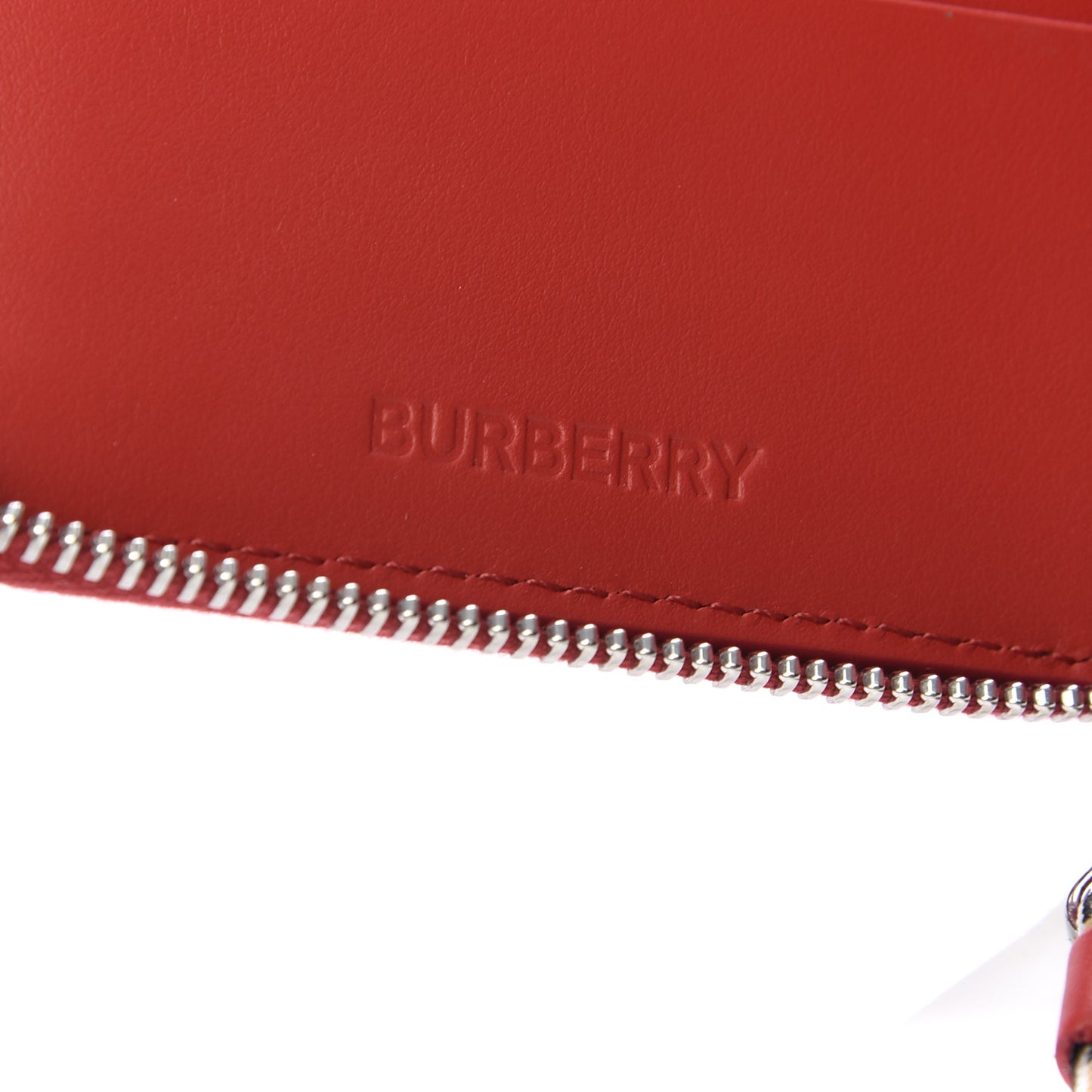 Calfskin Horseferry Print Ziparound Wallet Red White