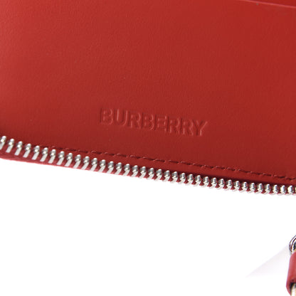 Burberry Calfskin Horseferry Print Ziparound Wallet Red White 8 of 8