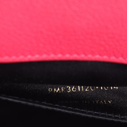 Saint Laurent Calfskin Large Belle De Jour Clutch Lipstick Fuchsia 7 of 9