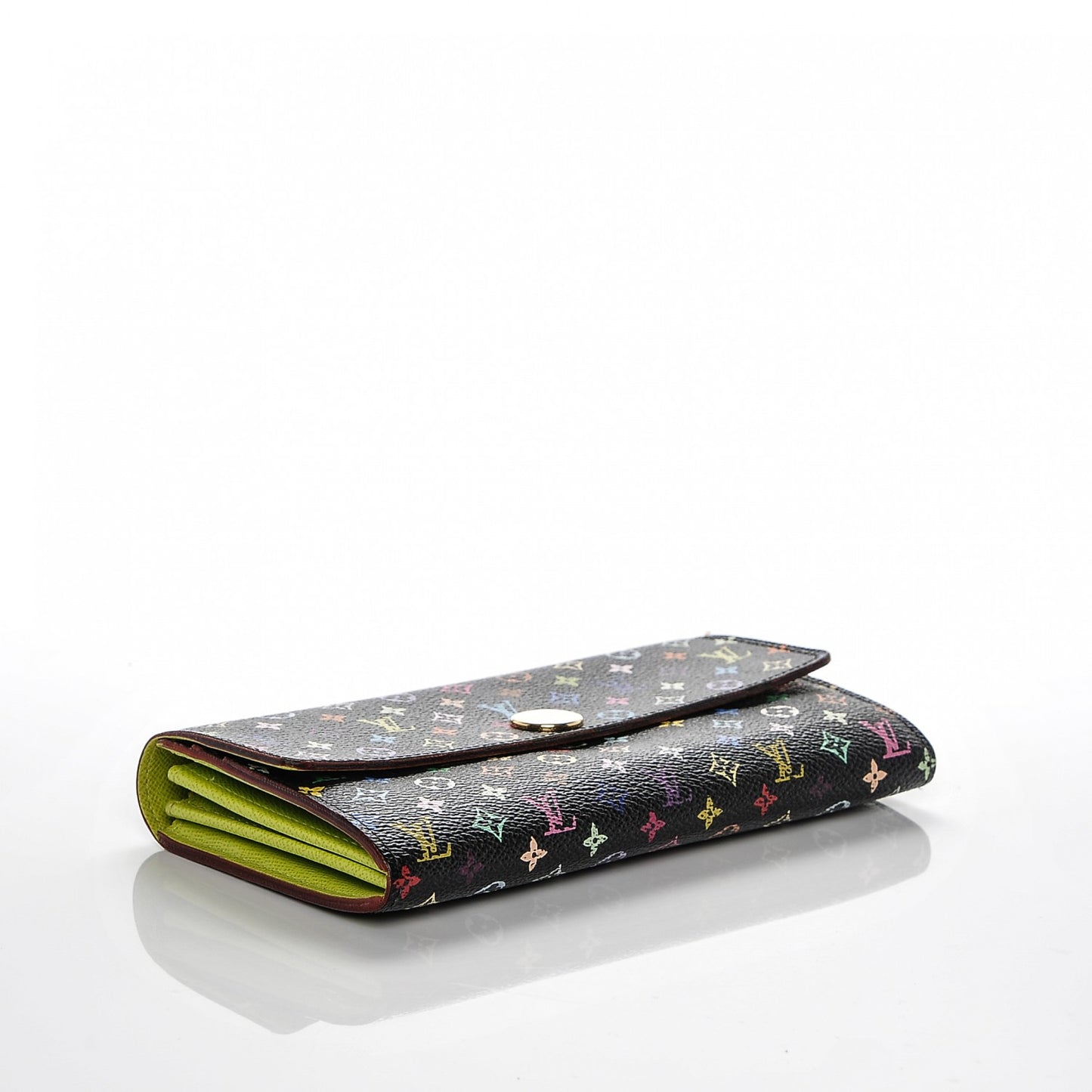 Monogram Multicolor Sarah Wallet Black Pistache