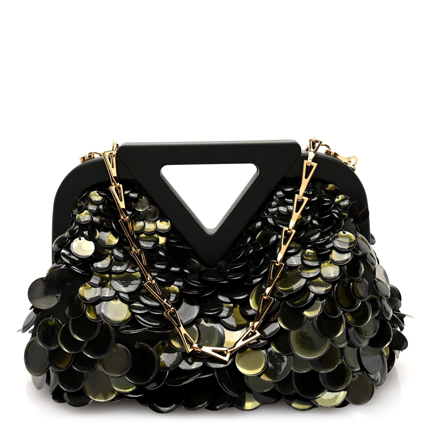 Bottega Veneta Paillette Small The Point Triangle Bag Camping 1 of 9