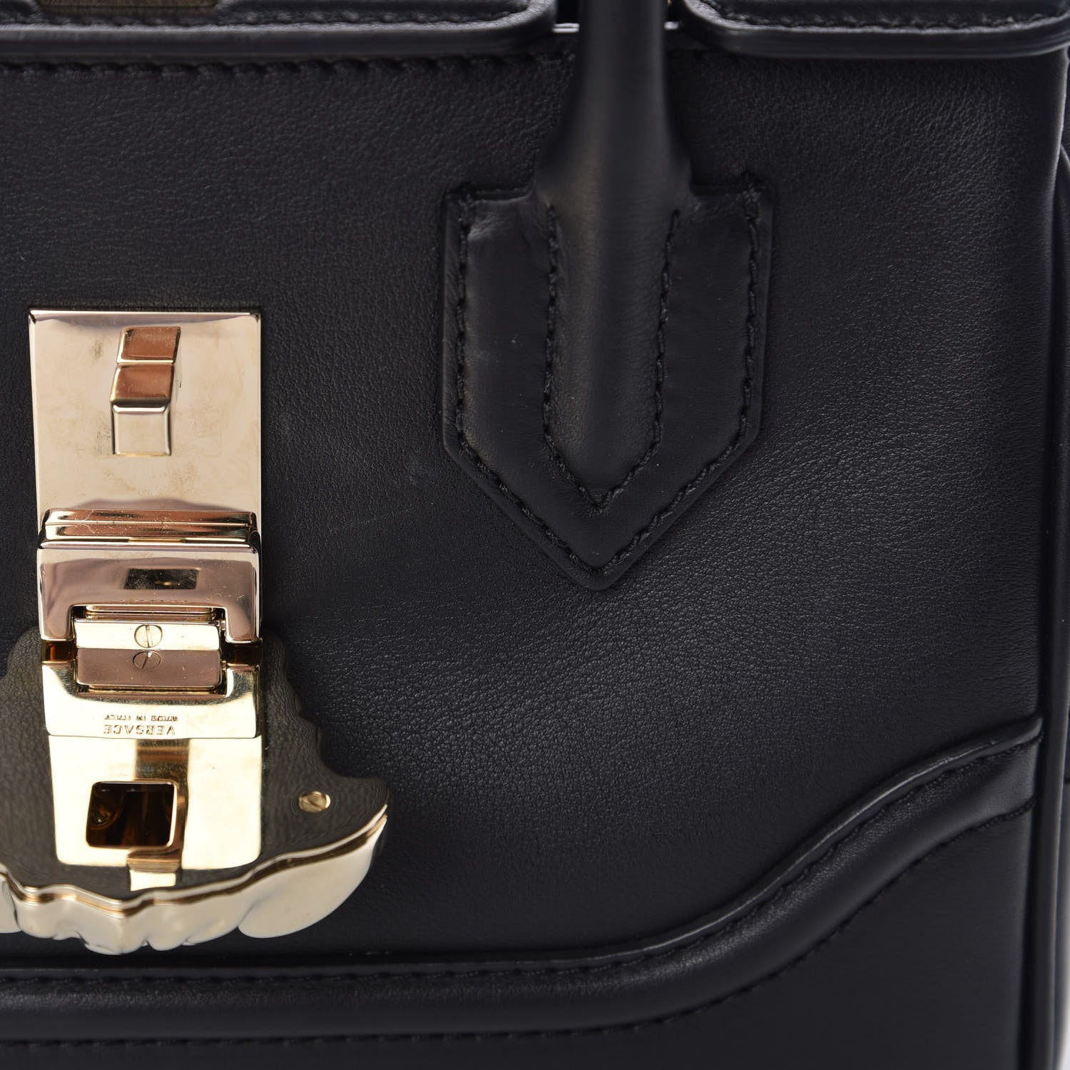 Versace Calfskin Medium Palazzo Empire Bag Black 13 of 13