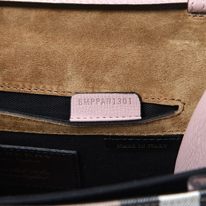 Burberry Derby Calfskin House Check Small Macken Crossbody Bag Pale Orchid 7 of 10