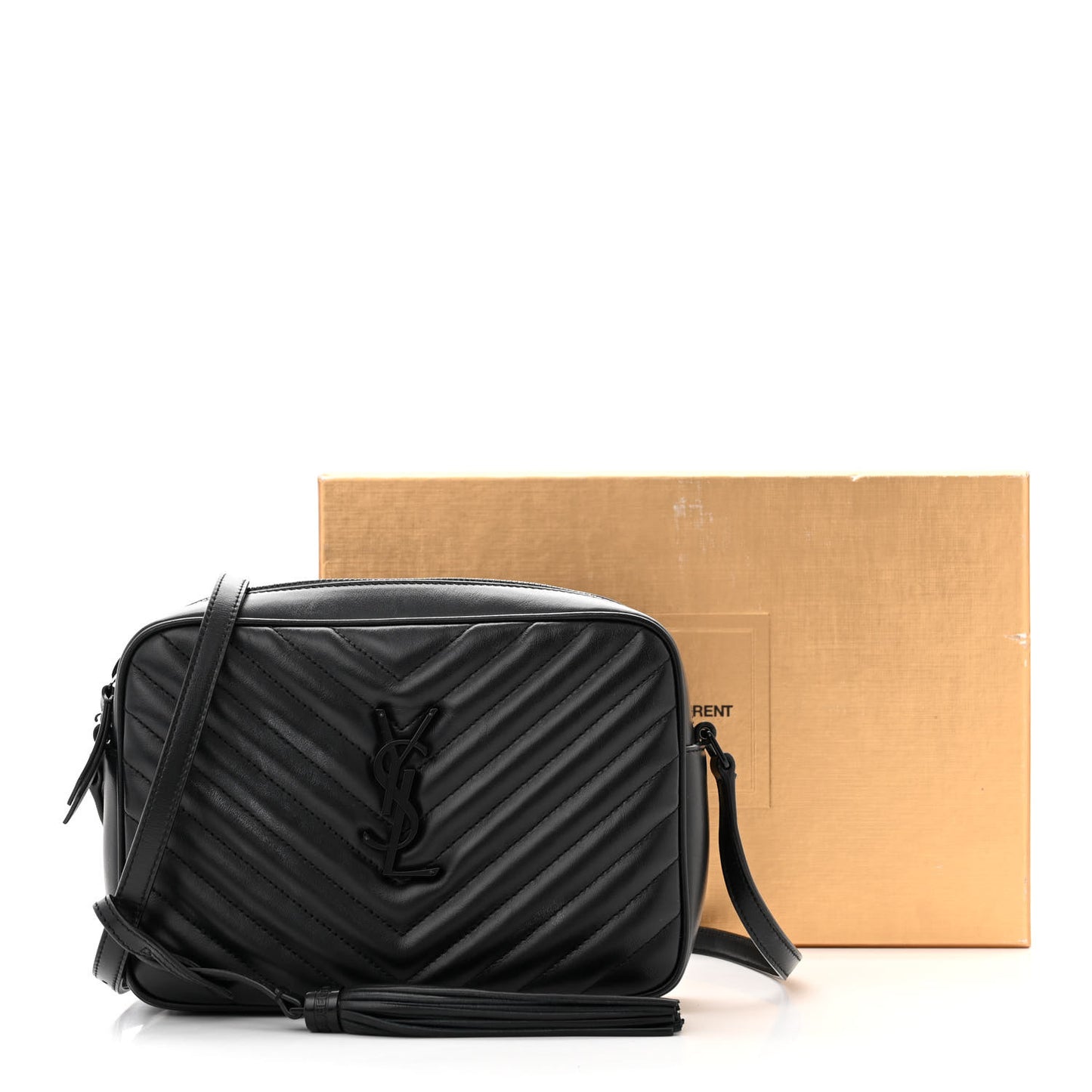 Calfskin Matelasse Monogram Monochrome Lou Camera Bag Black