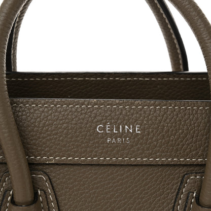 Celine Drummed Calfskin Nano Luggage Souris 13 of 18