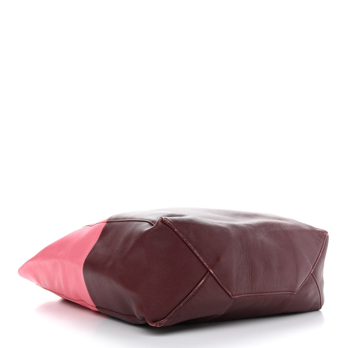 Smooth Lambskin Vertical Bi-Cabas Pink Rust