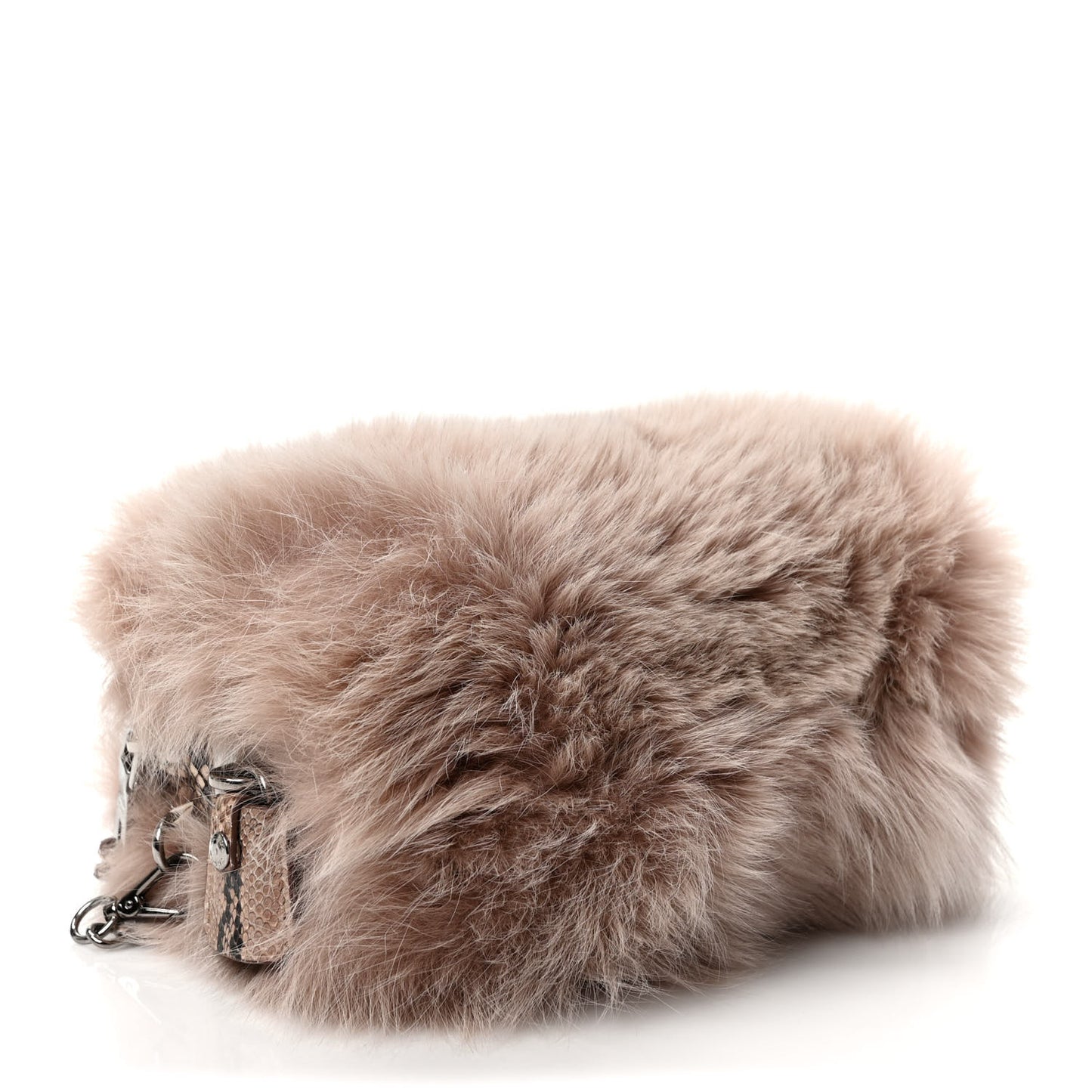 Fox Fur Snakeskin Chain Bag