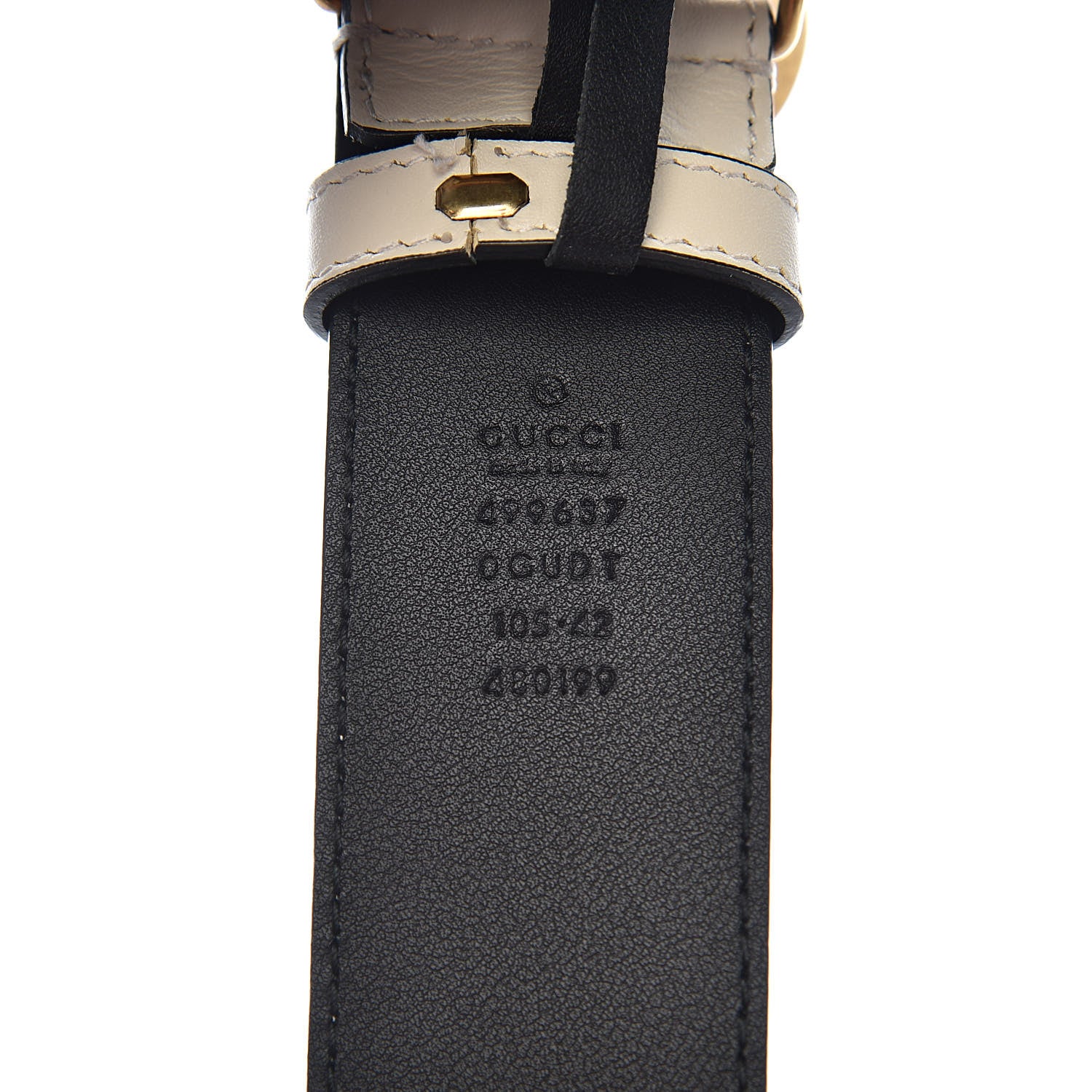 Gucci Calfskin Queen Margaret Bee Belt 105 42 White 4 of 7