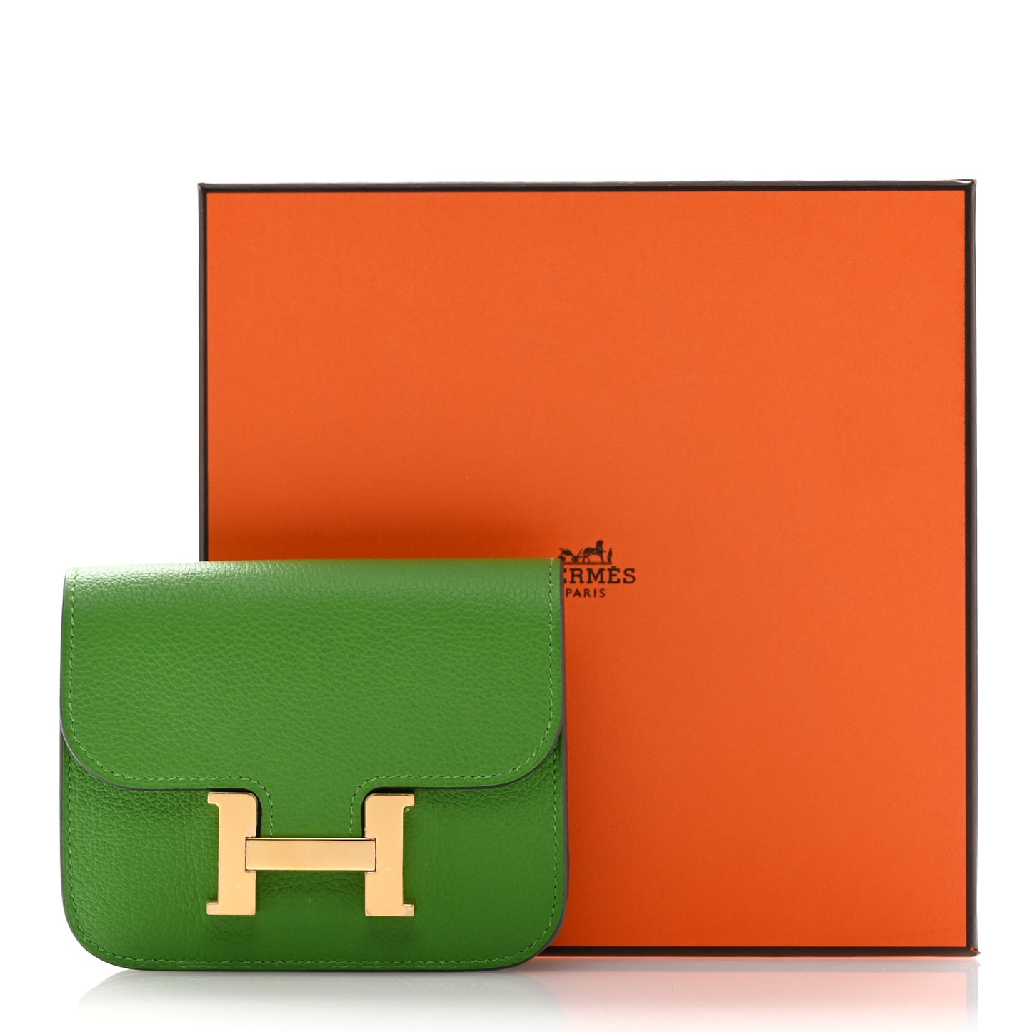 Evercolor Bi-Color Constance Slim Wallet Vert Yucca Mauve Pale