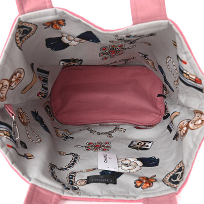 Chanel Terry Cotton CC Beach Tote Towel Set Pink 8 of 10