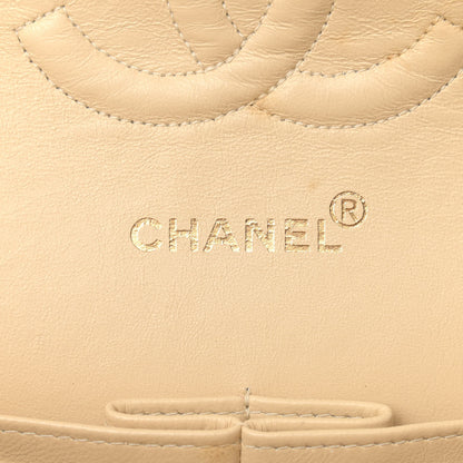 Chanel Lambskin Quilted Medium Double Flap Light Beige 6 of 21