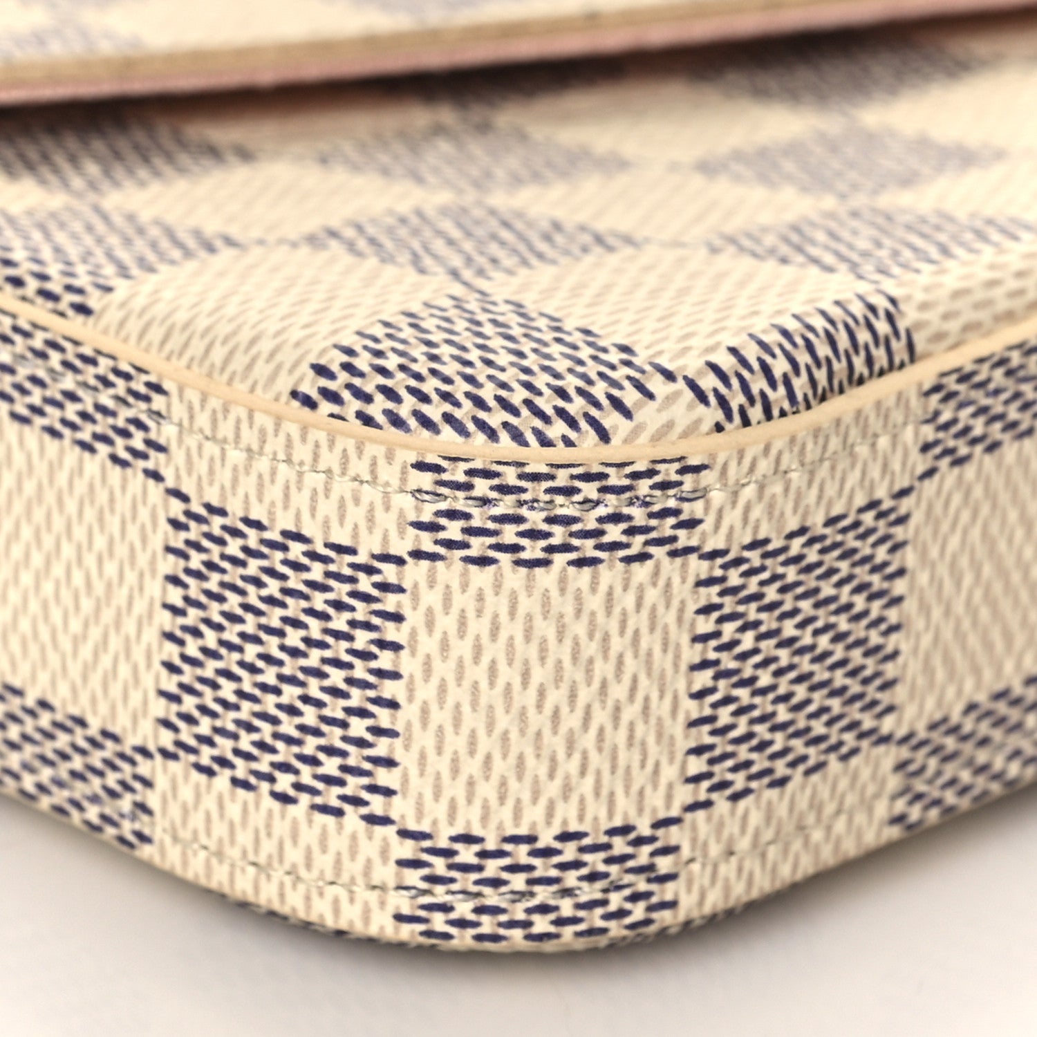 Louis Vuitton Damier Azur Pochette Felicie Chain Wallet Rose Ballerine 9 of 11
