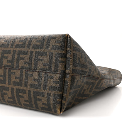 Fendi Zucca Spalmati Medium Roll Tote Tobacco Rosso 9 of 9