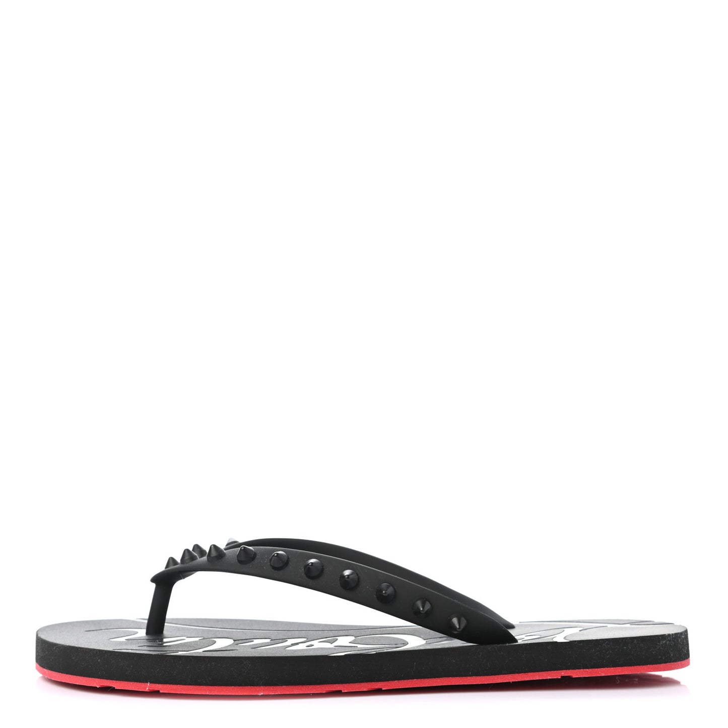 Rubber Spike Loubi Donna Flip Flop 37 Black