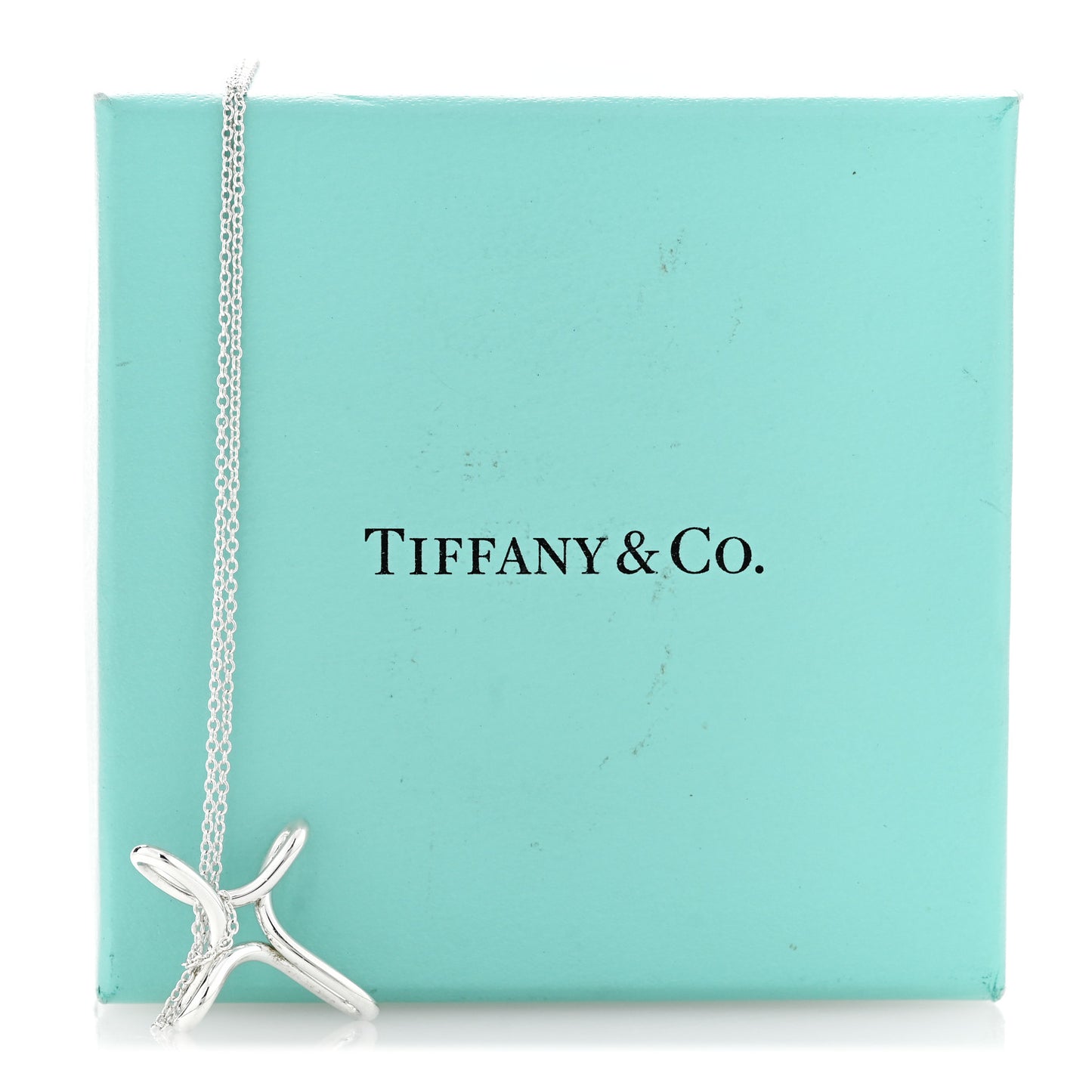 Sterling Silver Elsa Peretti Infinity Cross Pendant Necklace