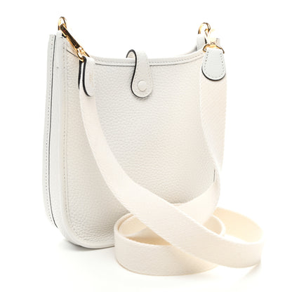 Hermes Taurillon Clemence Amazone Evelyne TPM New White 3 of 10