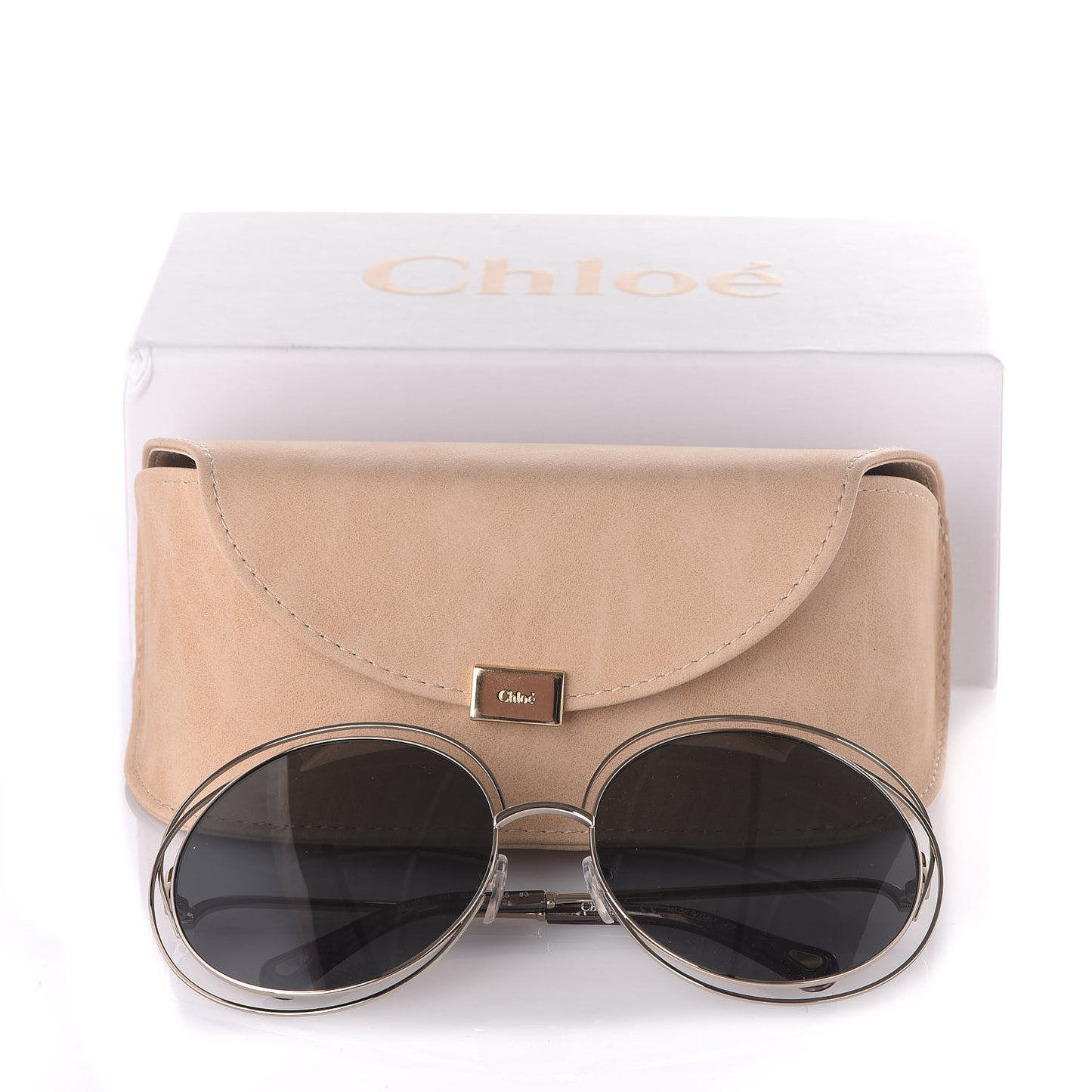 Oversize Round Carlina Oversized Round Sunglasses CE114S Gold Grey Metallic