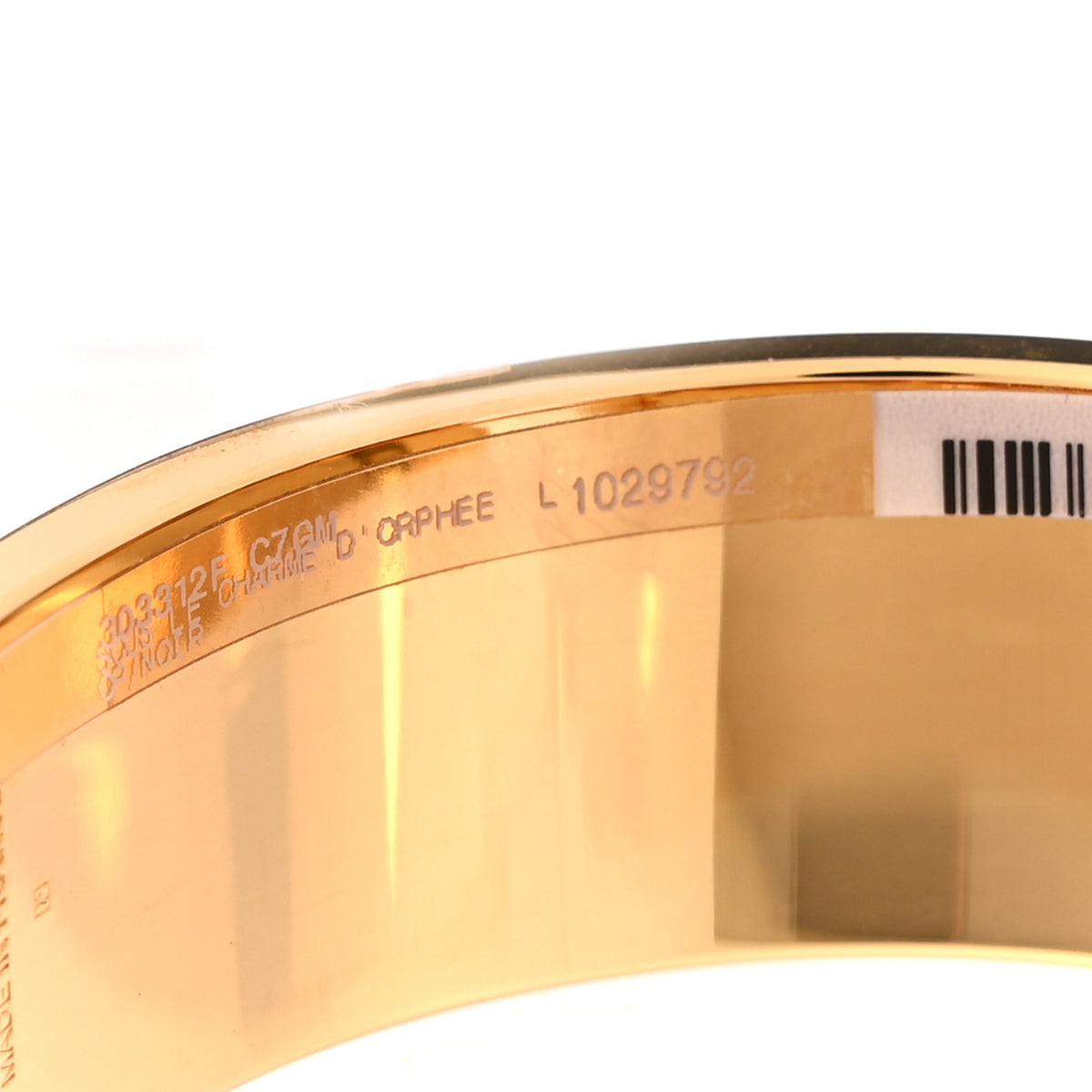 Enamel Printed Sous Le Charme D'Orphee Wide Clic Clac H Bracelet GM Black Gold