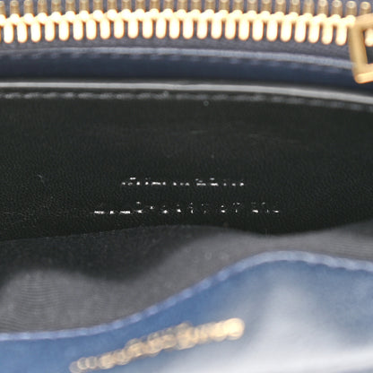 Saint Laurent Velvet Y Quilted Monogram Small Loulou Chain Satchel Medium Blue 7 of 11