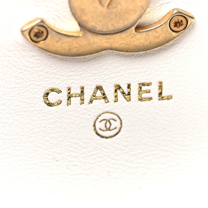 Chanel Lambskin Lacquered Metal Quilted Flap Chain Belt Bag White 6 of 13