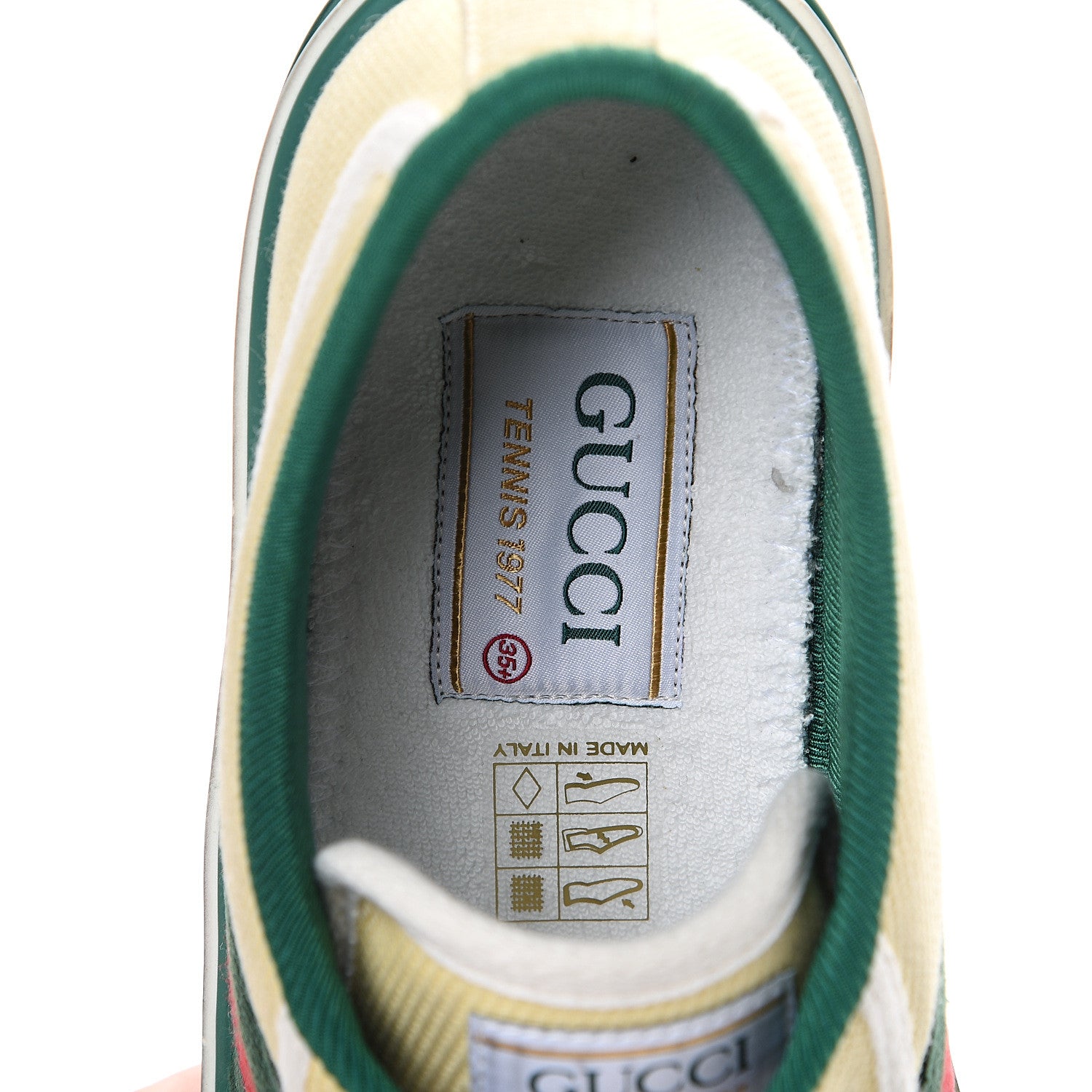 Gucci Canvas Web Womens 1977 Tennis Sneakers 35.5 Burro Mystic White 7 of 12
