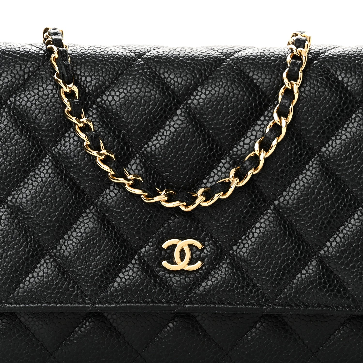 Chanel Caviar Quilted Wallet on Chain WOC Black 9 of 12