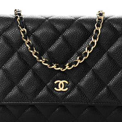 Chanel Caviar Quilted Wallet on Chain WOC Black 9 of 12