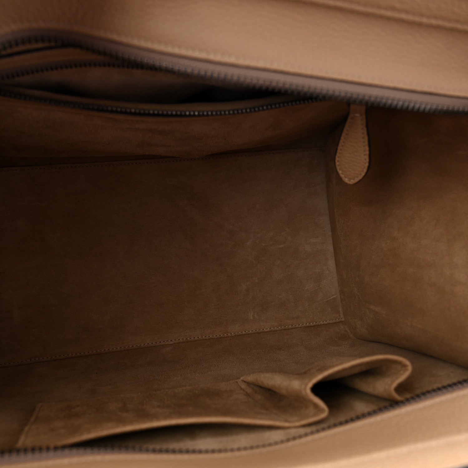 Celine Drummed Calfskin Mini Luggage Dune 5 of 9
