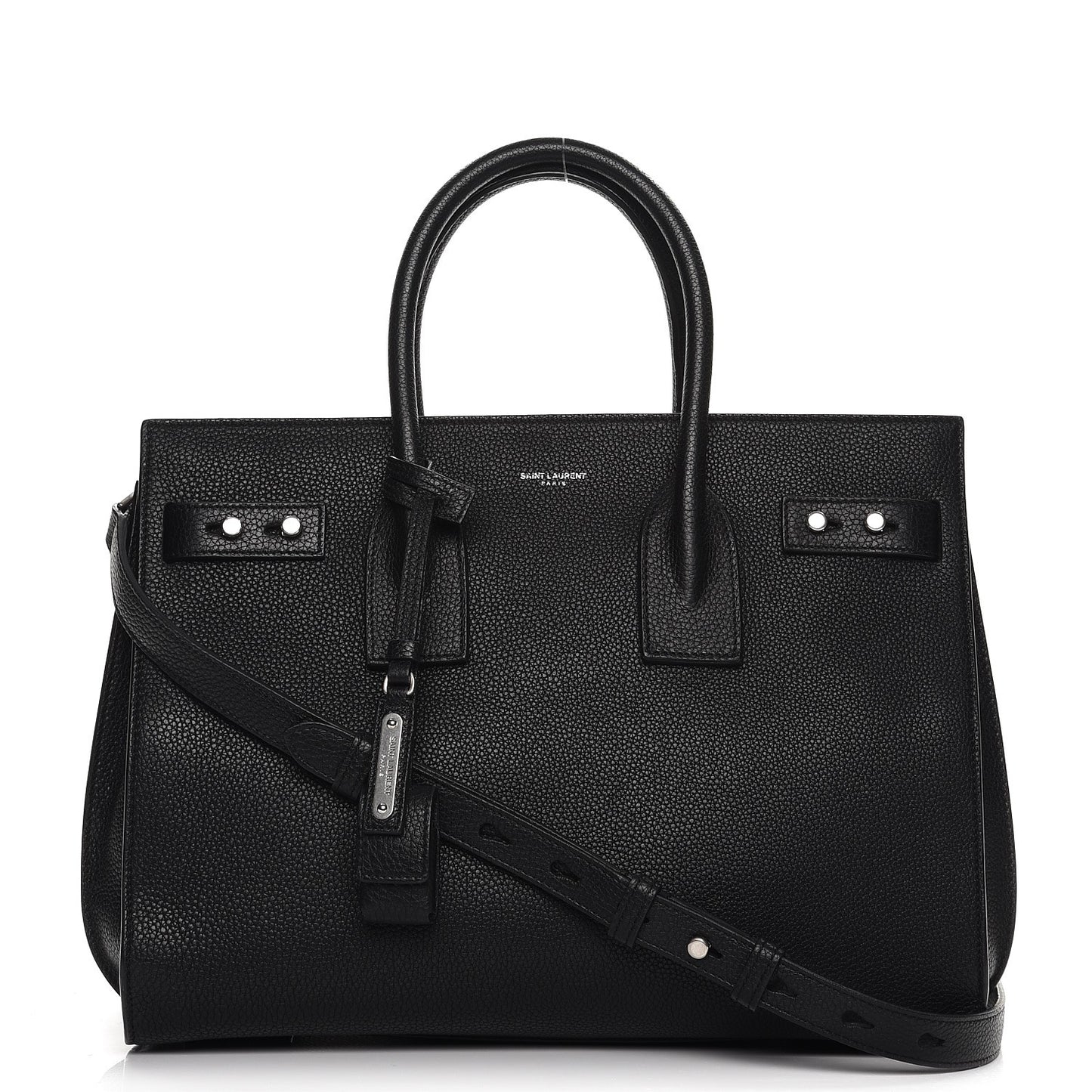 Grained Calfskin Small Supple Sac De Jour Black