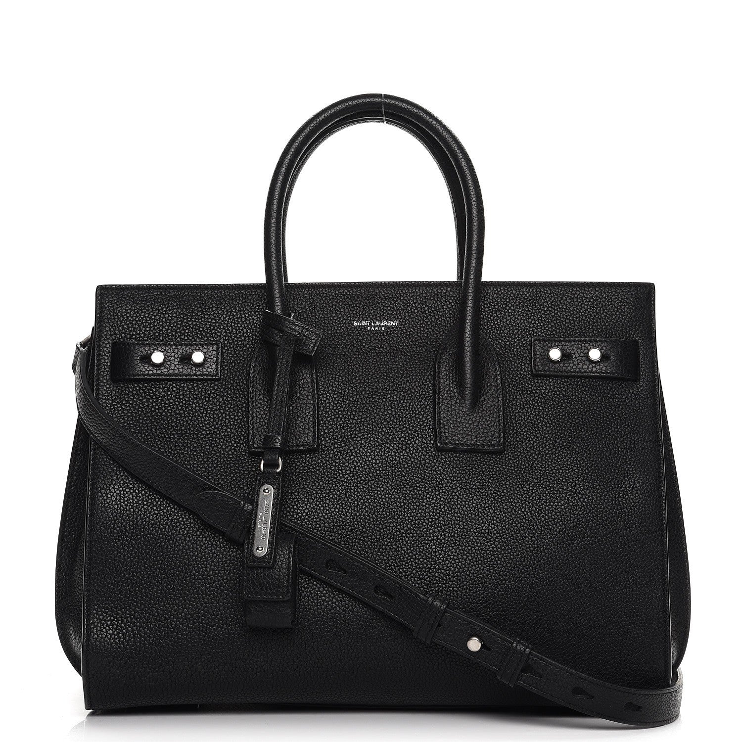Saint Laurent Grained Calfskin Small Supple Sac De Jour Black 1 of 10