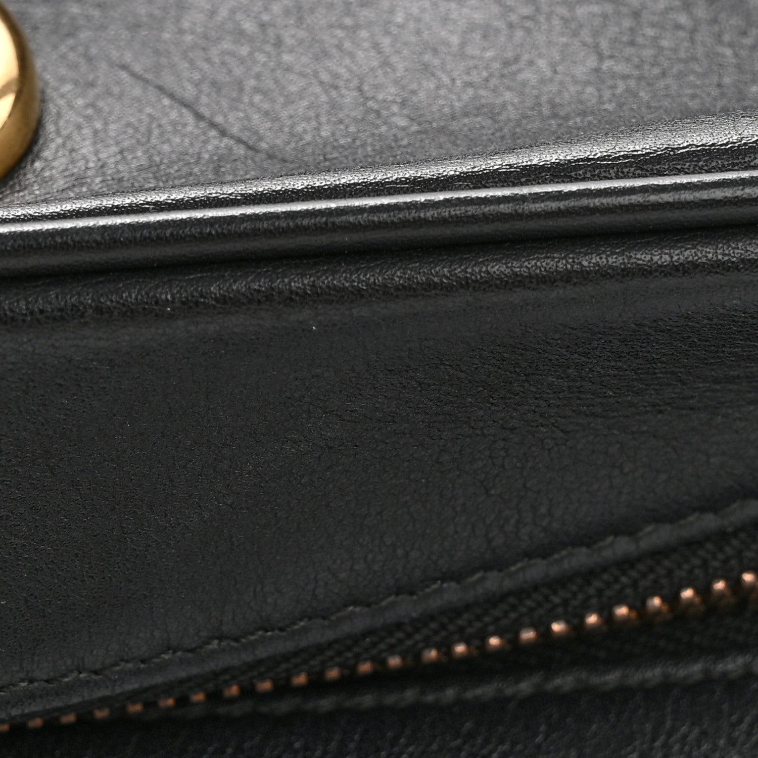 Gucci Calfskin Matelasse Medium GG Marmont Chain Shoulder Bag Black 13 of 14