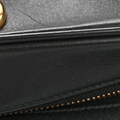 Gucci Calfskin Matelasse Medium GG Marmont Chain Shoulder Bag Black 13 of 14