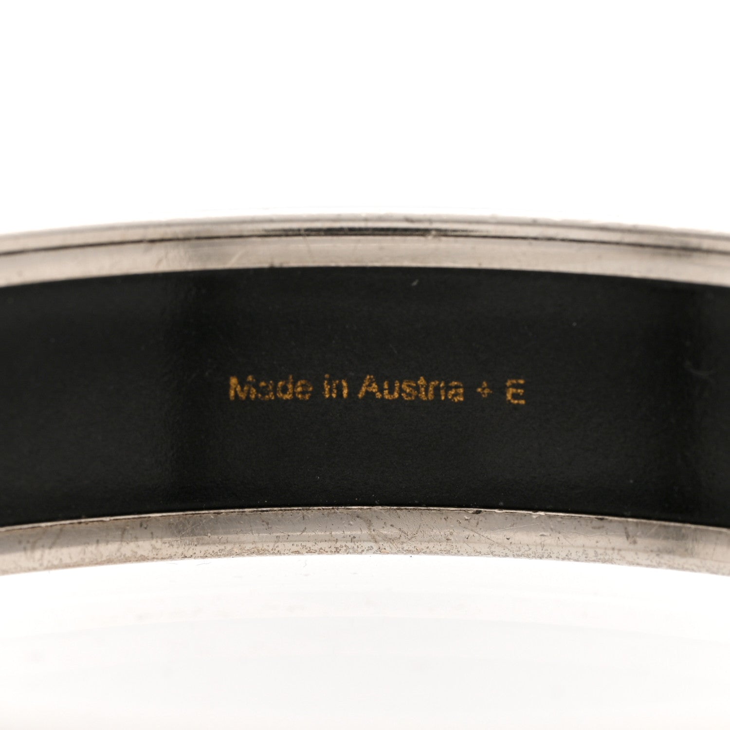 Hermes Enamel Printed Medium Caleche Bracelet 62 Black 6 of 7