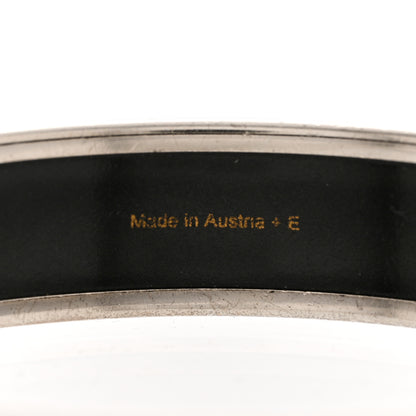 Hermes Enamel Printed Medium Caleche Bracelet 62 Black 6 of 7