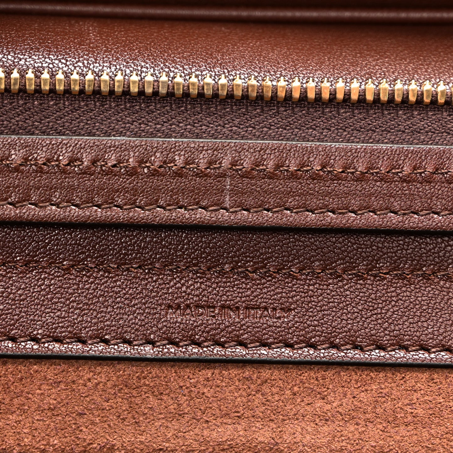 Supple Shiny Lambskin Medium Smiling New Luggage Brick