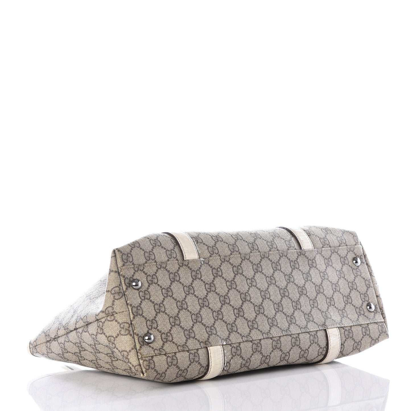 GG Plus Monogram Medium Joy Tote White