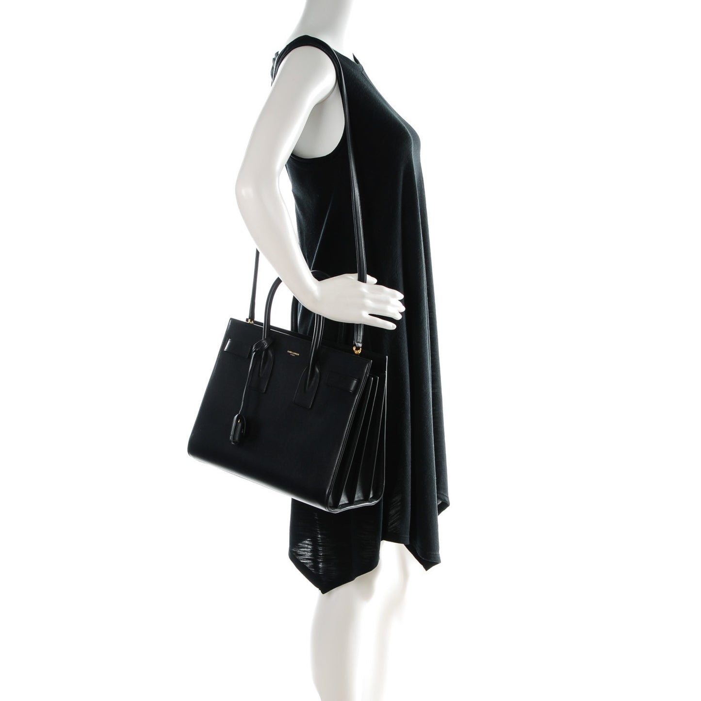 Calfskin Small Sac De Jour Black