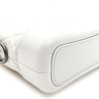Chanel Aged Calfskin Quilted Small Gabrielle Hobo White 9 of 10