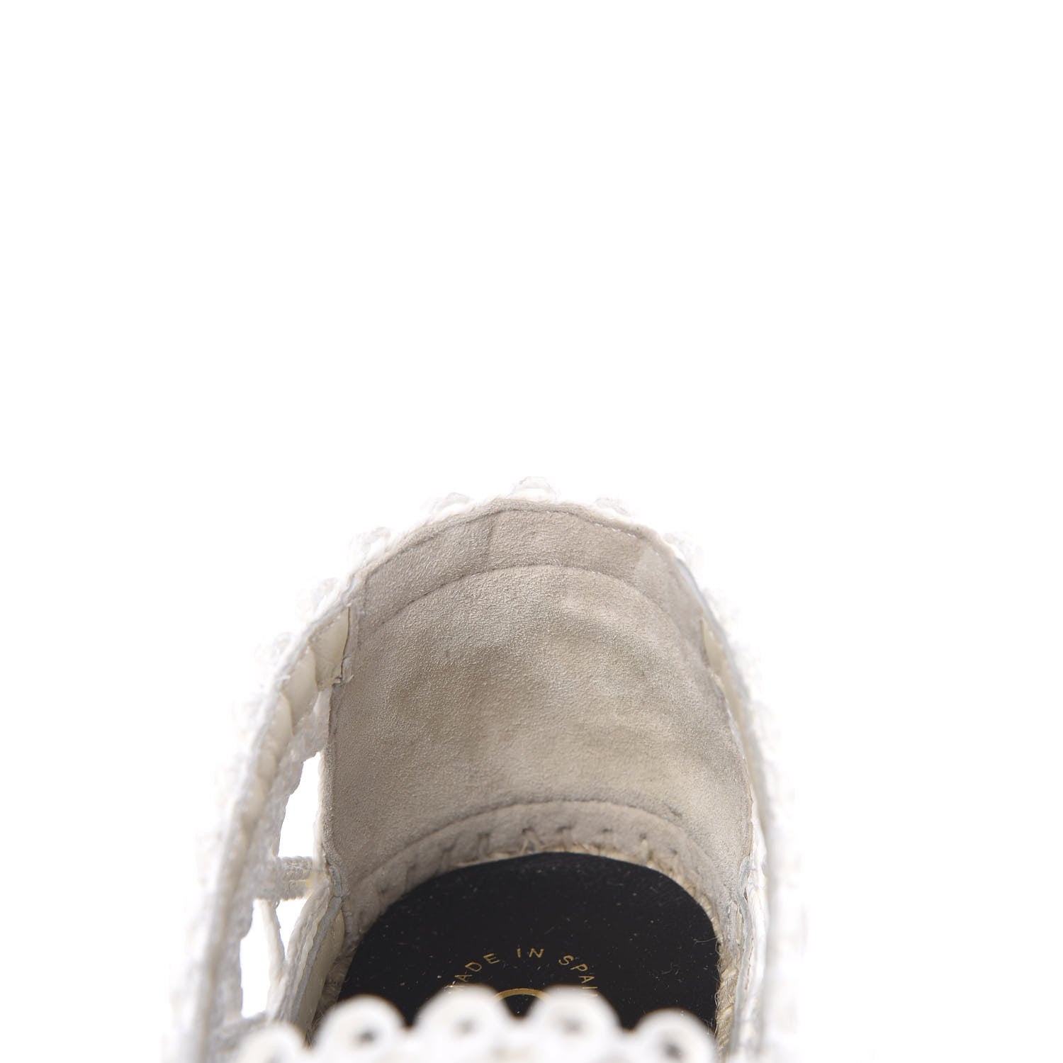 Chanel Woven Fabric Grosgrain CC Espadrilles 38 White Black 12 of 13