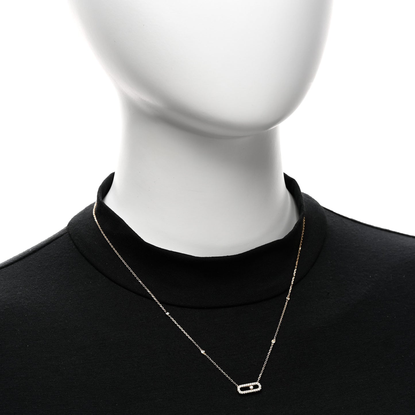 18K Yellow Gold Diamond Move Uno Pave Necklace