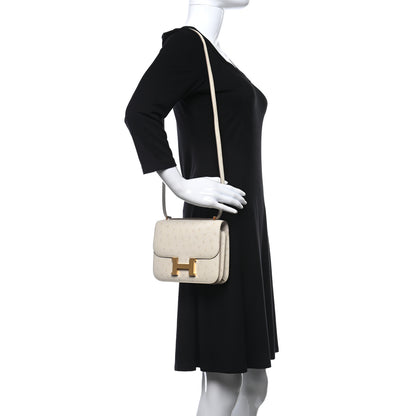 Hermes Ostrich Constance 18 Beton 2 of 11